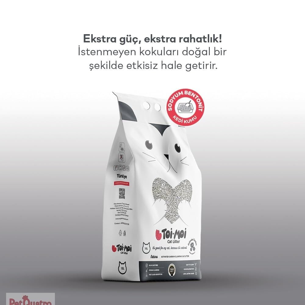 TOİ MOİ AKTİF KARBONLU KEDİ KUMU 10 KG