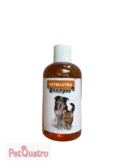 PETQUATRO ŞEFTALİ AROMALI KEDİ KÖPEK ŞAMPUAN 250ML