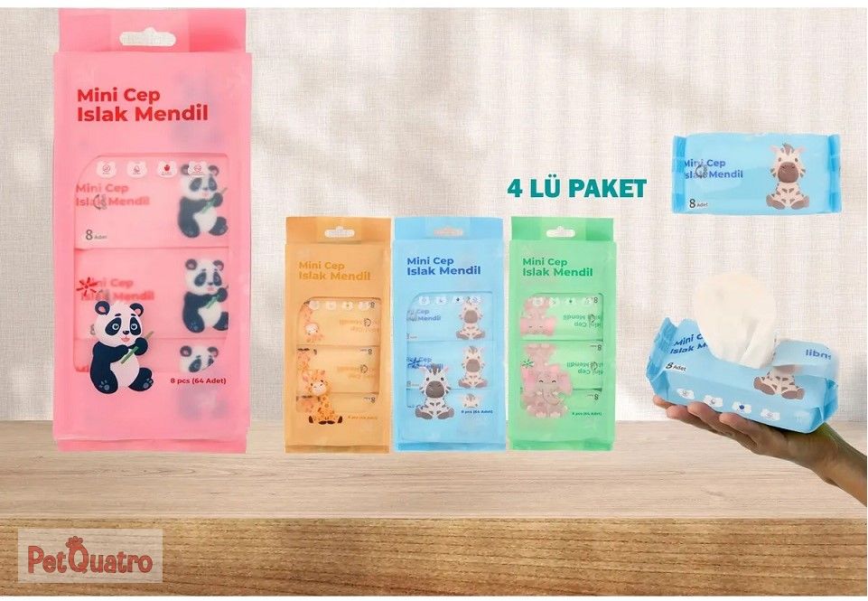 MİNİ CEP ISLAK MENDİL (8AD*8PAKET) 64LÜ