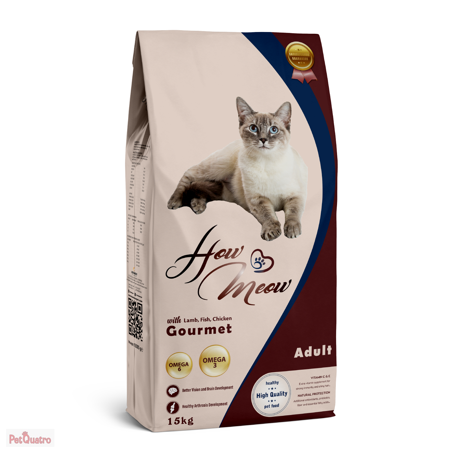 HOW MEOW YETİŞKİN KEDİ MAMASI GURME 15 KG