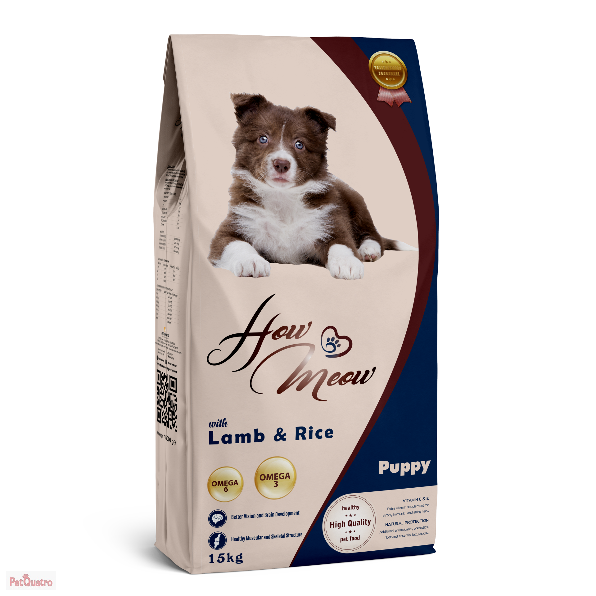 HOW MEOW YAVRU KÖPEK MAMASI KUZULU 15KG