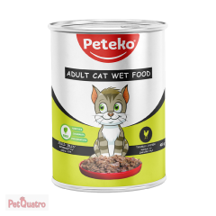 PETEKO YETİŞKİN KEDİ KONSERVE TAVUKLU 400GR