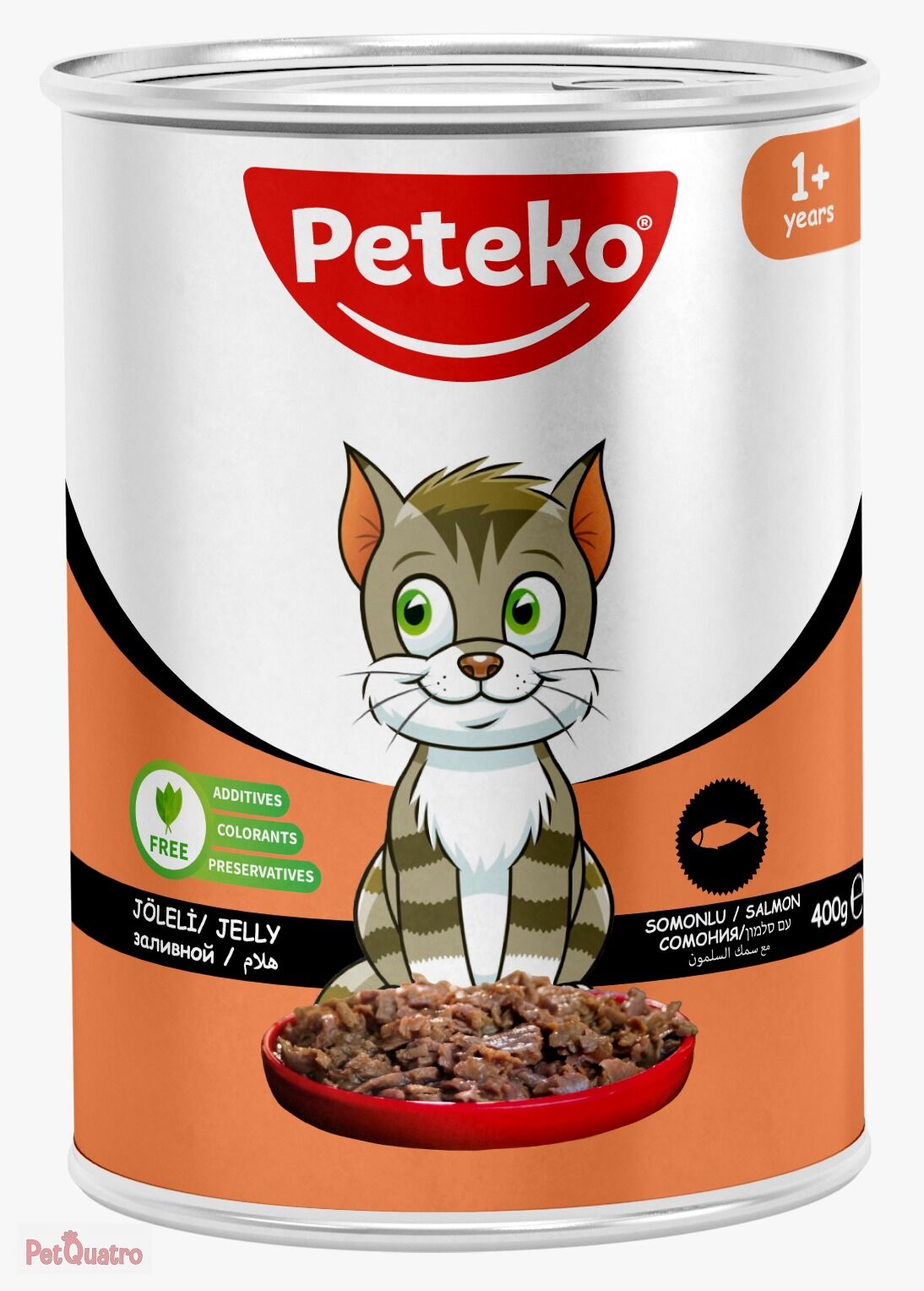 PETEKO YETİŞKİN KEDİ KONSERVE SOMONLU 400GR