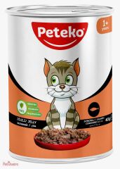 PETEKO YETİŞKİN KEDİ KONSERVE SOMONLU 400GR