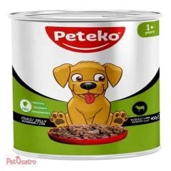 PETEKO YETİŞKİN KÖPEK KONSERVE KUZULU 400GR