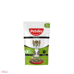 PETEKO YETİŞKİN KEDİ POUCH KUZULU 85 GR