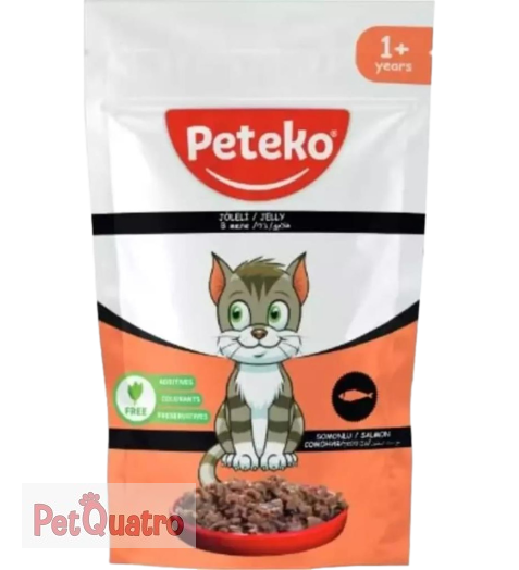 PETEKO YETİŞKİN KEDİ POUCH SOMONLU 85 GR