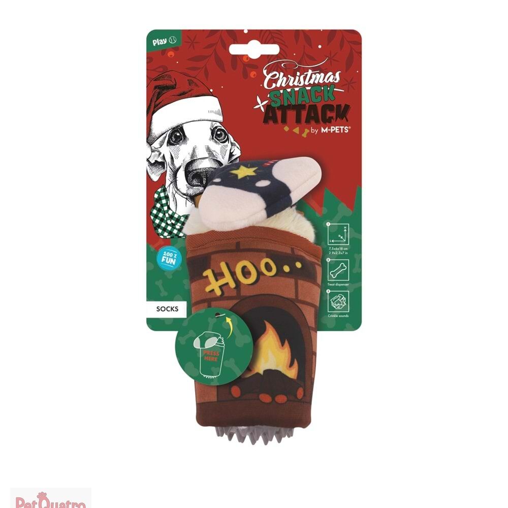 M-PETS CHRISTMAS SOCKS SNACK ATTACK KÖPEK OYUNCAĞI