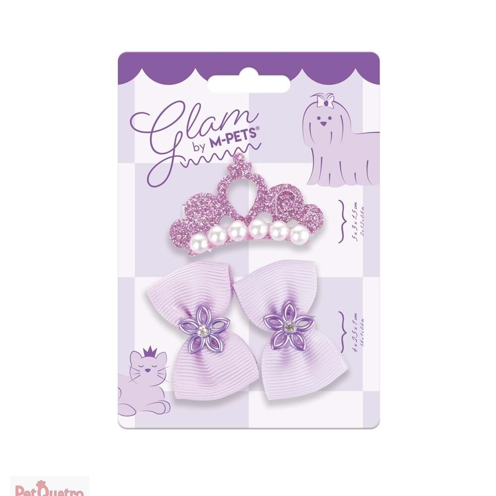 M-PETS GLAM KÖPEKLER İÇİN AKSESUAR TOKA PURPLE