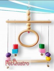GEOMETRİK HALKA TÜNEKLİ KUŞ OYUNCAĞI