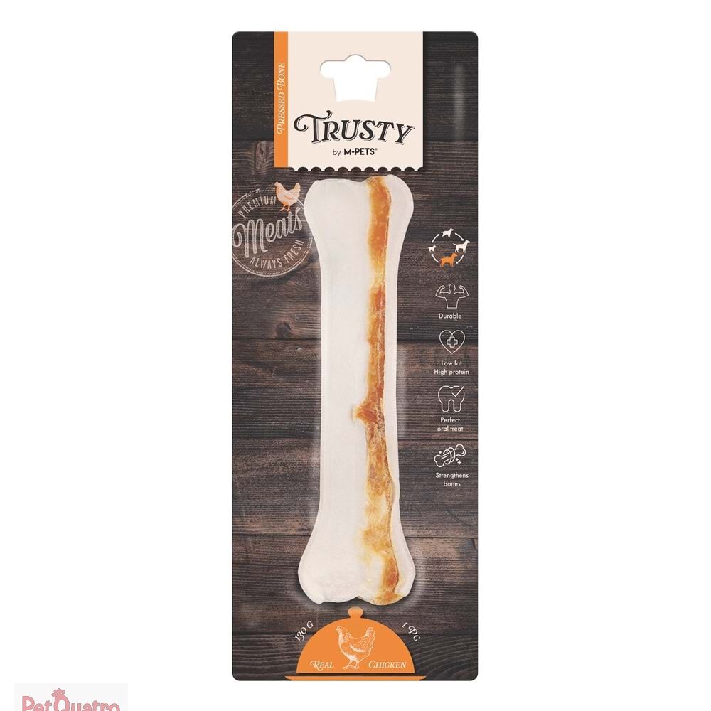 M-PETS TRUSTY CHICKEN PRESS KEMİK 130GR/22,2CM