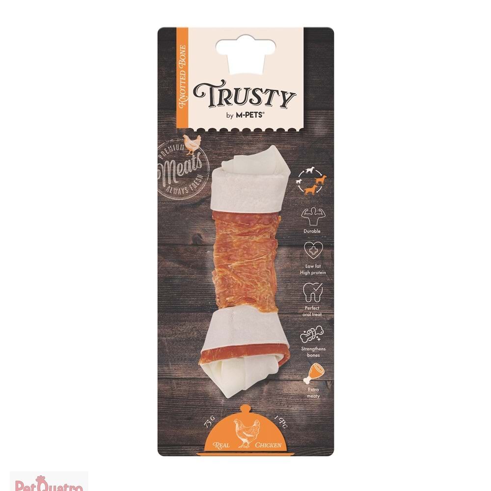 M-PETS TRUSTY EXTRA CHICKEN DÜĞÜMLÜ KEMİK 75GR/15,