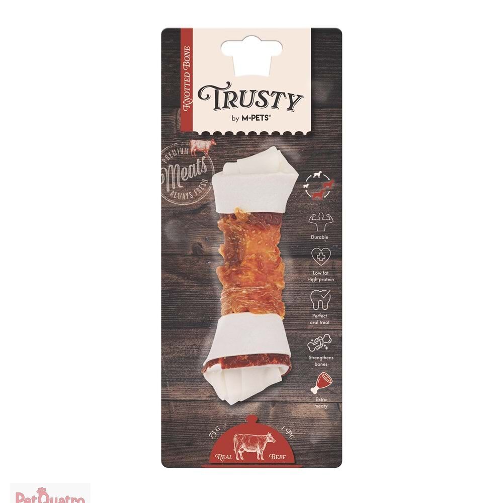 M-PETS TRUSTY EXTRA BEEF DÜĞÜMLÜ KEMİK 75GR/15,3CM