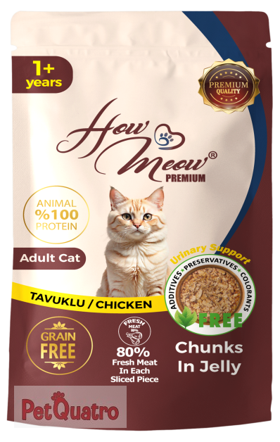 HOWMEOW YETİŞKİN KEDİ POUCH TAVUKLU 85GR