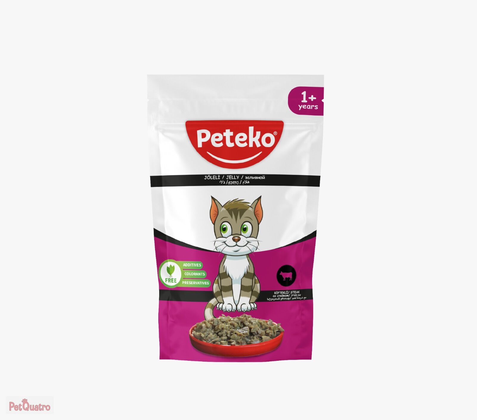 PETEKO YETİŞKİN KEDİ POUCH BİFTEKLİ 85 GR