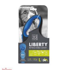 M-PETS LIBERTY OTOMATİK GEZDİRME ŞERİT 8MT/BLUE (L
