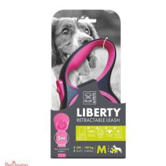 M-PETS LIBERTY OTOMATİK GEZDİRME ŞERİT 5MT/PINK (M
