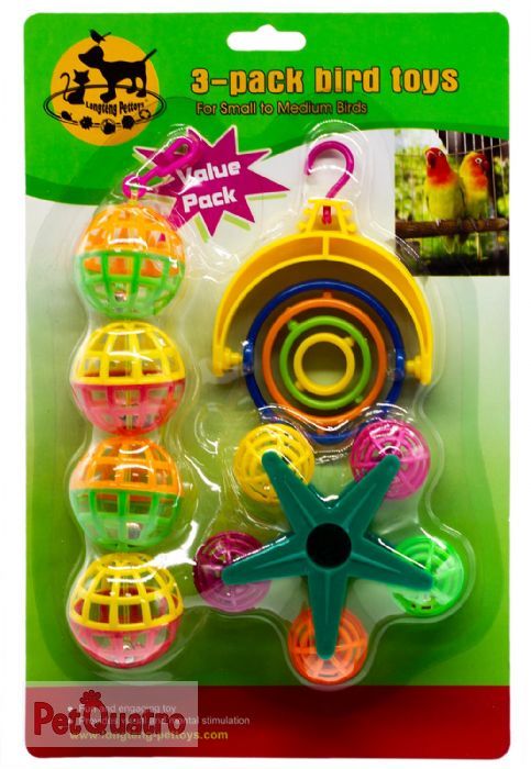 KUŞLAR İÇİN LÜX 3LÜ OYUNCAK SET