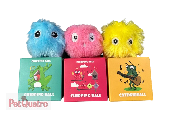 PELUŞ KEDİ OYUN TOPU KUŞ SESLİ