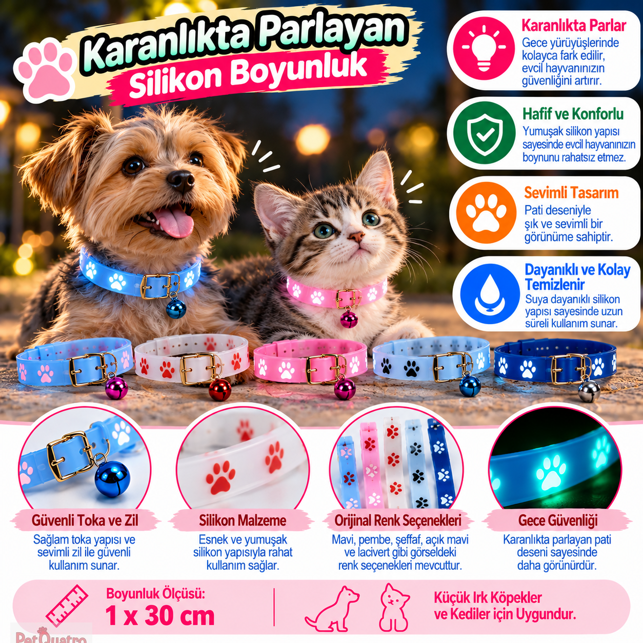Cans Karanlıkta Parlayan Silikon Boyunluk 1 x 30 c