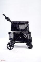 Zampa Twins Kedi- Köpek Arabası Siyah, 51x85x100