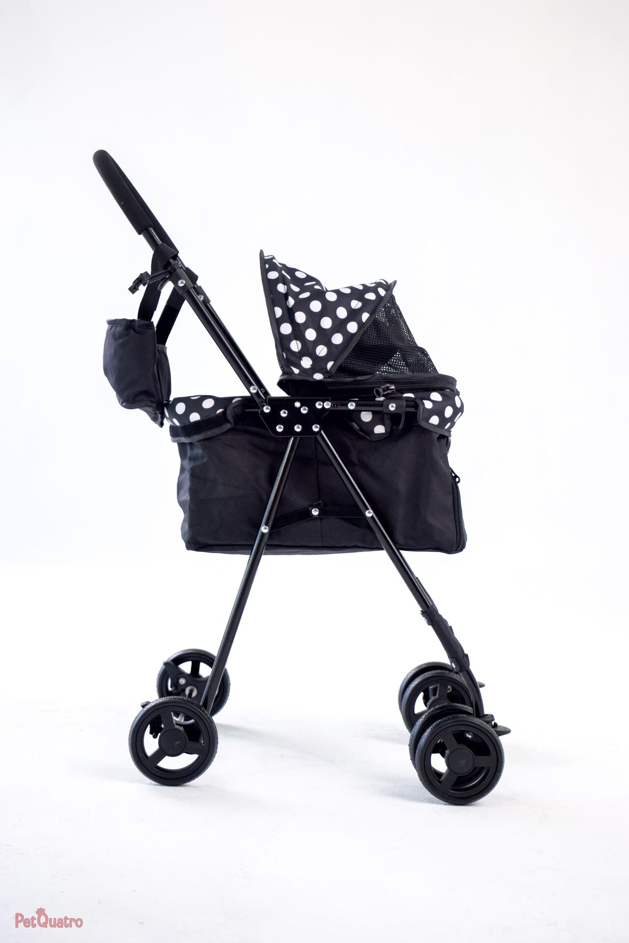 Zampa Perez Kedi- Köpek Arabası Siyah, 42x63x89c