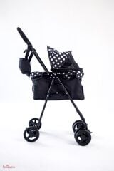 Zampa Perez Kedi- Köpek Arabası Siyah, 42x63x89c